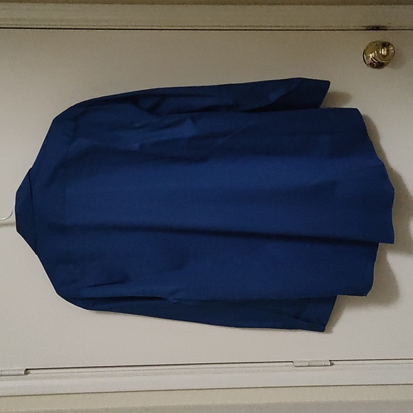 Mens George Blue Silky/Satin like Shirt - Picture 3 of 5